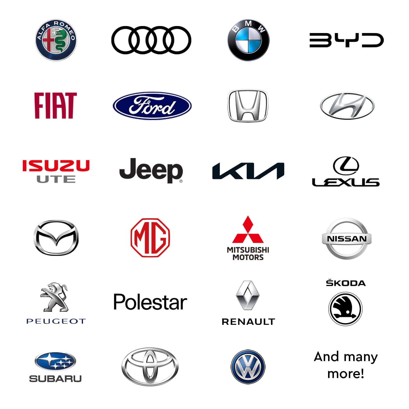 A list of vehicle brands that are included in Custom Fleet's supplier network. A list of vehicle brands that are included in Custom Fleet's supplier network.